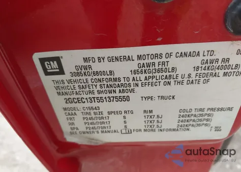 2005 Chevrolet Silverado 1500 Ls from USA, damaged, VIN 2GCEC13T551375550